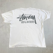 J- Vintage Stussy Vancouver Script Text Tee - L