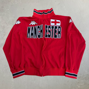 J- Vintage Kappa Manchester England Embroidered Graphic Zip Up Track Jacket - 2XL