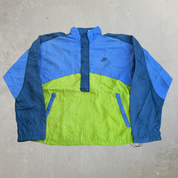 J- Vintage 90s Nike Embroidered Logo Anorak Pullover Lightweight Jacket - M