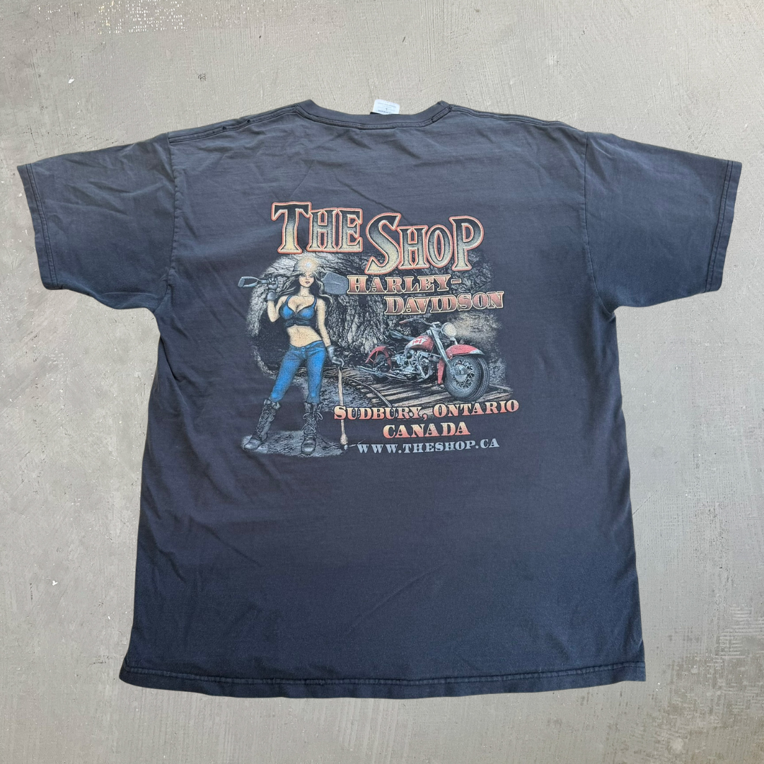 J- '11 Harley Davidson Sudbury Ontario Canada Graphic Tee - L