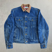 J- Vintage 90s LL Bean Made In USA Blanket Lined Denim Jacket - 40R (fits M)