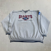 Vintage New York Giants NFL Lee Embroidered Text & Logo Crewneck - 2XL
