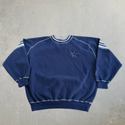J- Vintage Dallas Cowboys NFL Logo Athletic Embroidered Logo Crewneck - M
