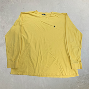 J- Vintage Polo Ralph Lauren Embroidered Logo Single Stitch Long Sleeve Tee - XL