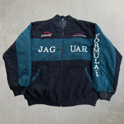 J- Vintage Y2K F1 Jaguar Formula 1 Zip Up Bomber Jacket - XL