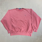 J- Vintage Polo Ralph Lauren Embroidered Pink Crewneck - 2XL