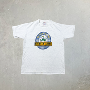 F- Vintage Notre Dame Fightin' Irish Logo & Text Made In USA Single Stitch Tee