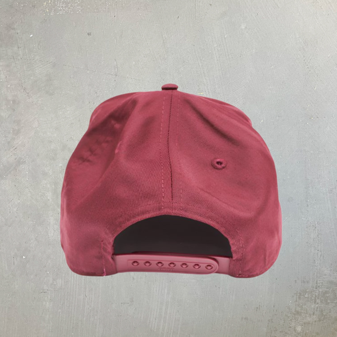 HGV Reverse Logo Burgandy 5 Panel Snapback Hat