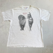 J- Vintage '93 Nashville HEP Cat Are You Fixed? Cat Graphic Made In USA Single Stitch Tee - L