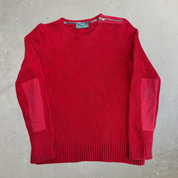 J- Vintage Women's Ralph Lauren L-RL Active Red Knit Sweater - Women's M