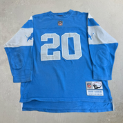 J- Vintage Detroit Lions Barry Sanders NFL Reebok Sweatshirt Football Jersey - XL