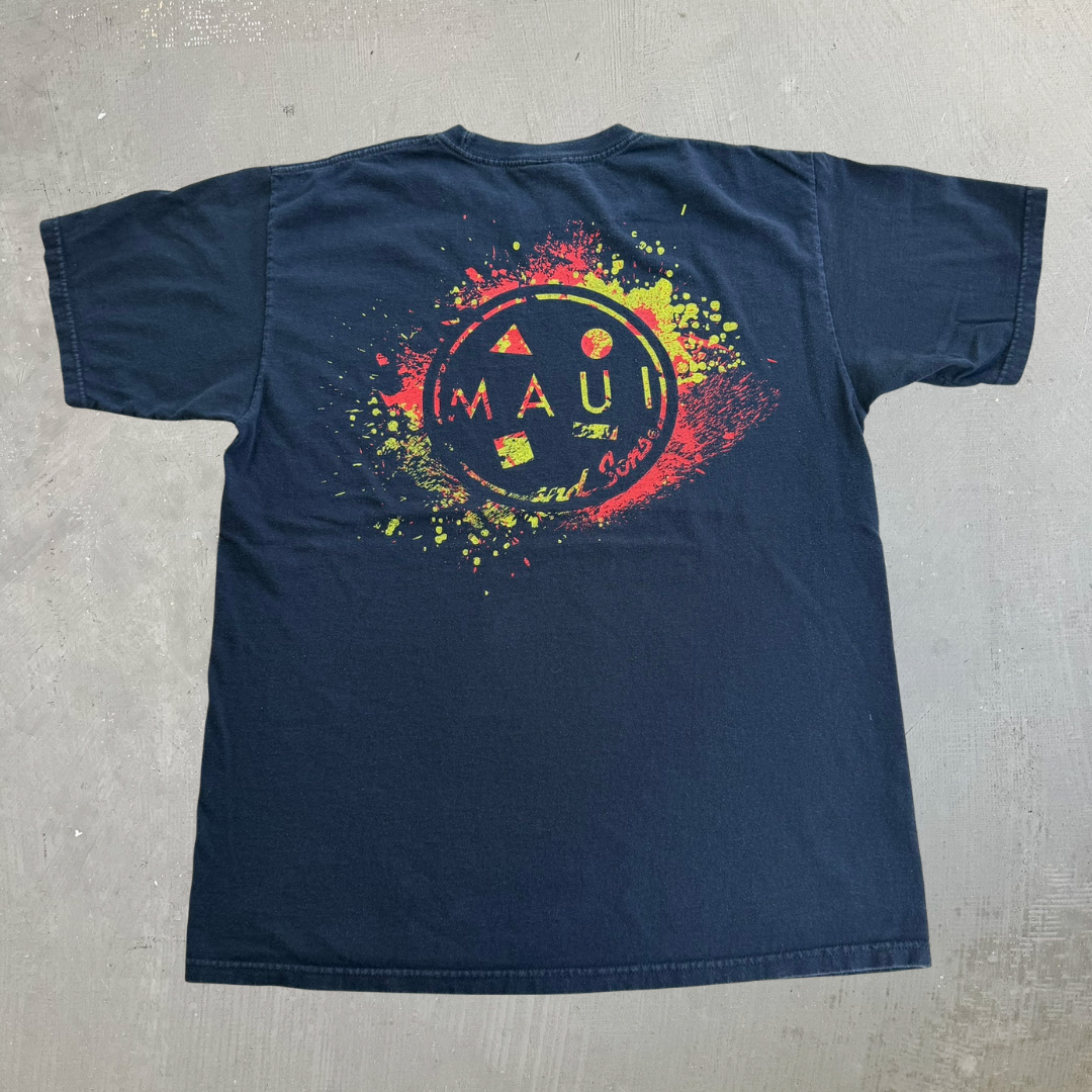 J- Vintage Maui & Sons Logo Graphic Tee - L