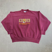 J- Vintage Washington Commanders NFL Embroidered Logo & Text Crewneck - L