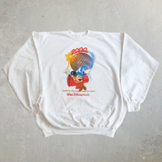 J- Vintage '00 Walt Disney World Mickey New Millennium Celebration Made In USA Crewneck- XL