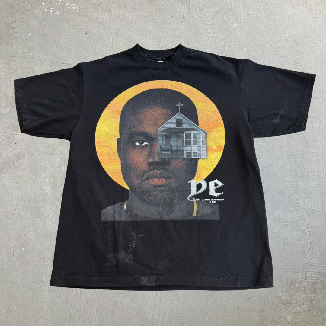 J- '24 Kanye West Ye Jesus Is King Album Graphic Game Changer Tee - XL