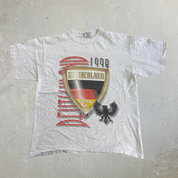 J- Vintage '98 Germany Deutschland Shield & Text World Cup Tee - M