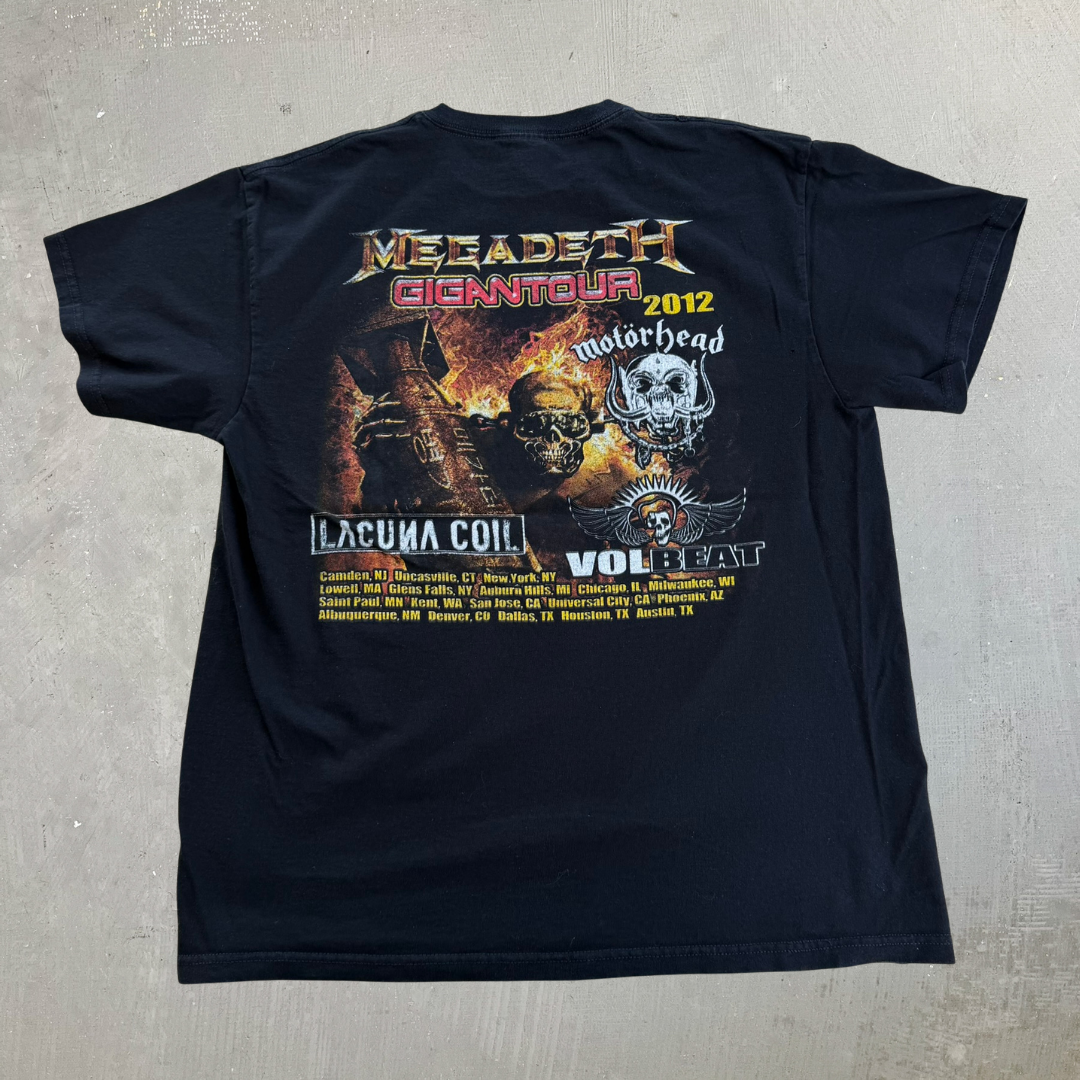 J- Vintage '12 Megadeth Gigantour Graphic Tour Tee - L