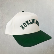 HGV Reverse Logo Natural/Green 5 Panel Snapback Hat