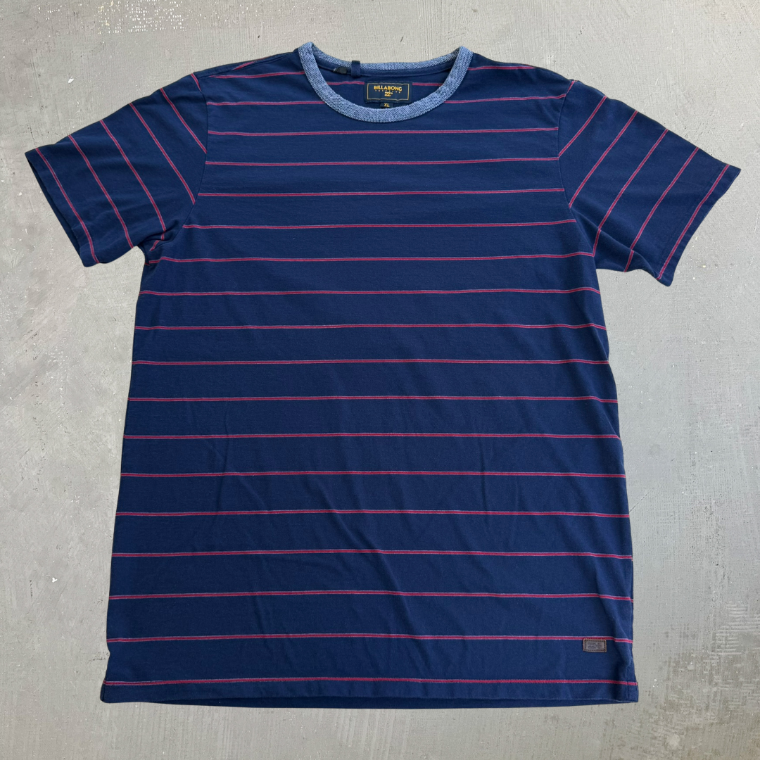 J- Vintage Billabong Striped Tee - XL