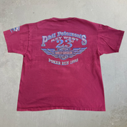 Vintage '95 Harley Davidson Key West Florida Poker Run Graphic Made In USA Single Stitch Tee - XL
