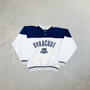 F- Vintage University Of Syracuse Henley Text Crewneck
