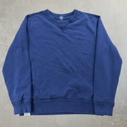 J- Vintage Polo Ralph Lauren Embroidered Navy Waffle Crewneck - L