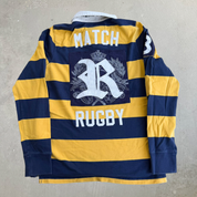 J- Vintage 00s Polo RL Embroidered Rugby Player & Text Long Sleeve Rugby Shirt - Youth L (fits Adult S)