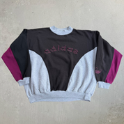 J- Vintage 90s Adidas Embroidered Logo Crewneck - XL