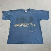 J- Vintage Harrison Hot Springs BC Wolves Graphic Single Stitch Tee - M