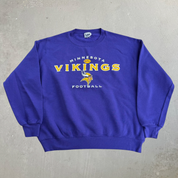 Vintage '00 Minnesota Vikings NFL Lee Text & Logo Crewneck - L
