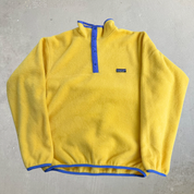 J- Vintage Patagonia Synchilla Yellow Made In USA Polar Fleece - XL