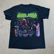 J- Vintage '04 Over Kill Taking Over Album Cover Reprint Graphic Tee - M