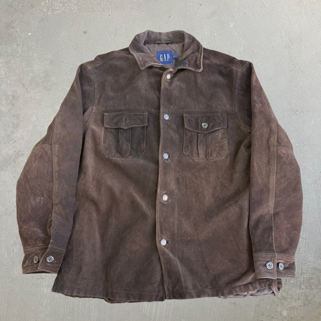 Vintage Gap Dark Brown Suede Jacket - L