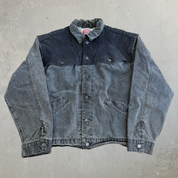 J- Vintage 90s Australian Outback Leather and Denim Western Jkt Made in Canada- M