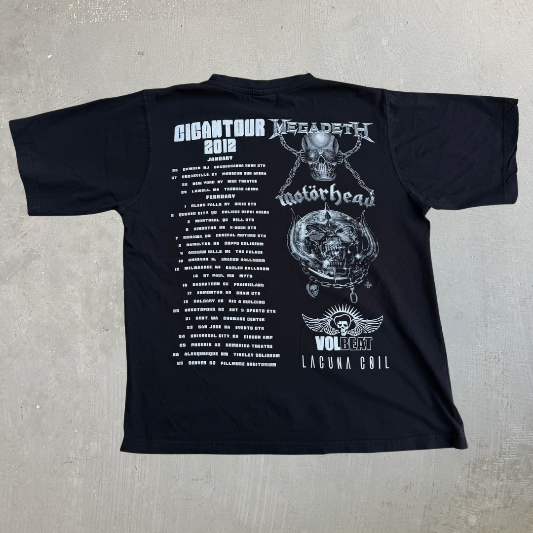 '12 Megadeth Gigantour Tour Graphic Tee - XL (fits M)