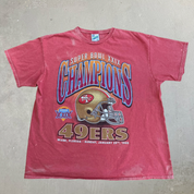 J-  47' Vintage Tubular NFL Super Bowl 29 1995 49ers Champions Graphic Tee - 2XL