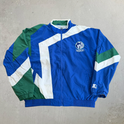 J- Vintage Minnesota Timberwolves NBA Starter Embroidered Logo Lightweight Zip Up Jacket - L