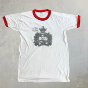 J- Vintage Disney Mickey Mouse Royal American Mounted Police Graphic Raglan Tee - L (fits M)