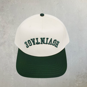 HGV Reverse Logo Natural/Green 5 Panel Snapback Hat