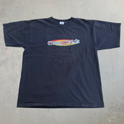 J- Vintage 90s Cheap Trick Text & Japanese Katakana Text Graphic Made In USA Single Stitch Tee - XL