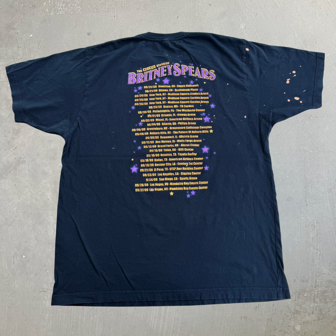J- Vintage '09 Britney Spears The Circus Tour Picture Tee - XL