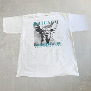 J- Vintage Chicago Architecture Foundation Graphic Made In USA Single Stitch Tee - 2XL