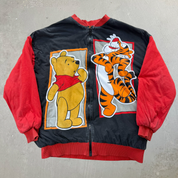 J- Vintage Disney Winnie The Pooh Reversible Graphic Bomber Jacket - L