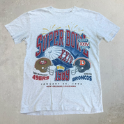J-  Abercrombie & Fitch NFL Super Bowl 24 1990 Graphic Tee - M Tall