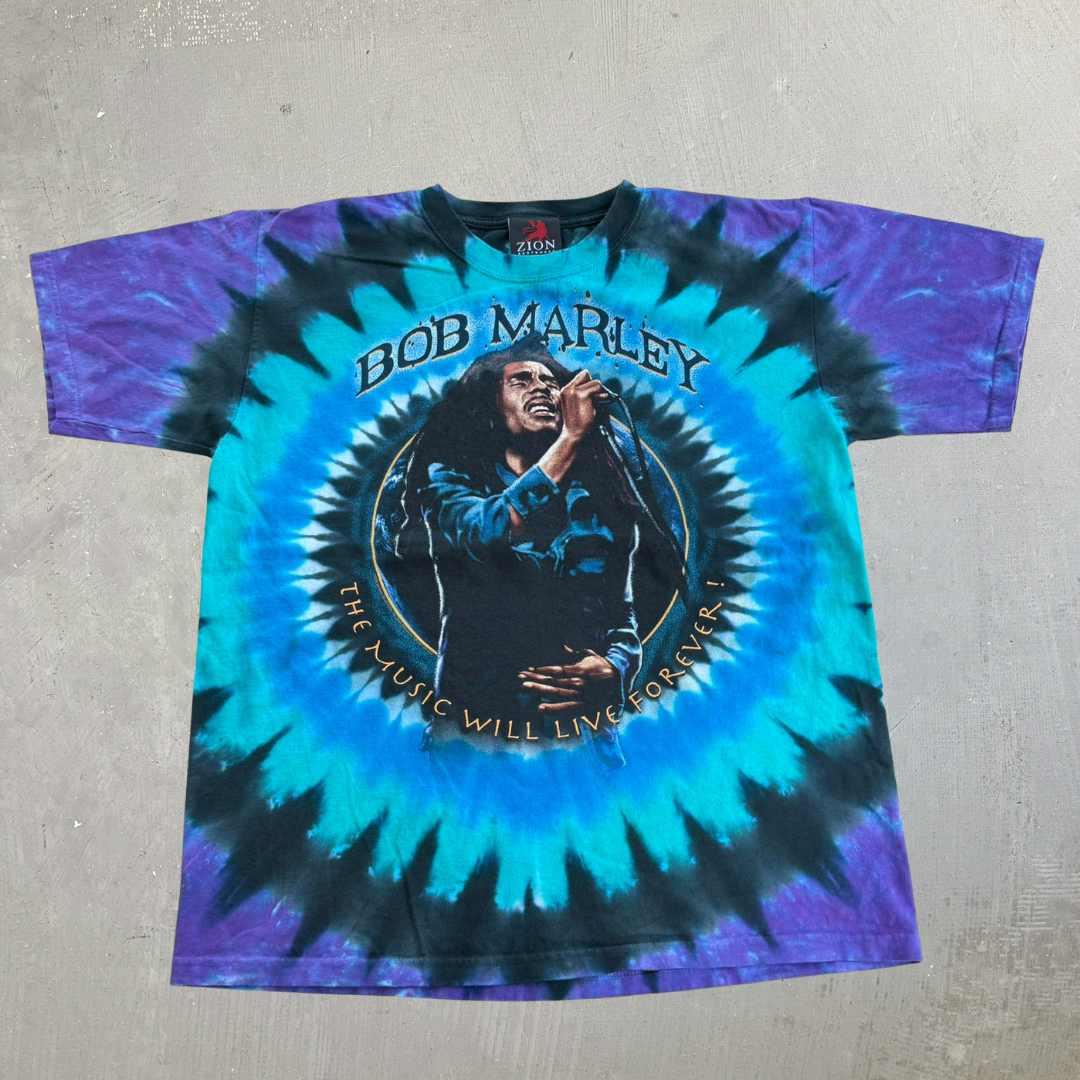 J- Vintage '05 Zion Bob Marley Graphic Tie Dye Tee - M