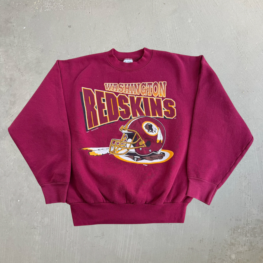 J- Vintage Washington Commanders NFL Logo & Text Graphic Made In Canada Crewneck - L