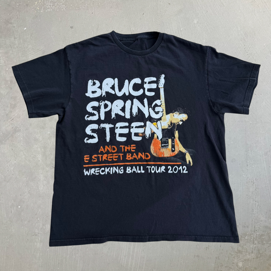 J- Vintage '12 Bruce Springsteen Wrecking Ball Tour Picture Tee - L