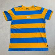 J- Vans Embroidered Logo Striped Tee - L