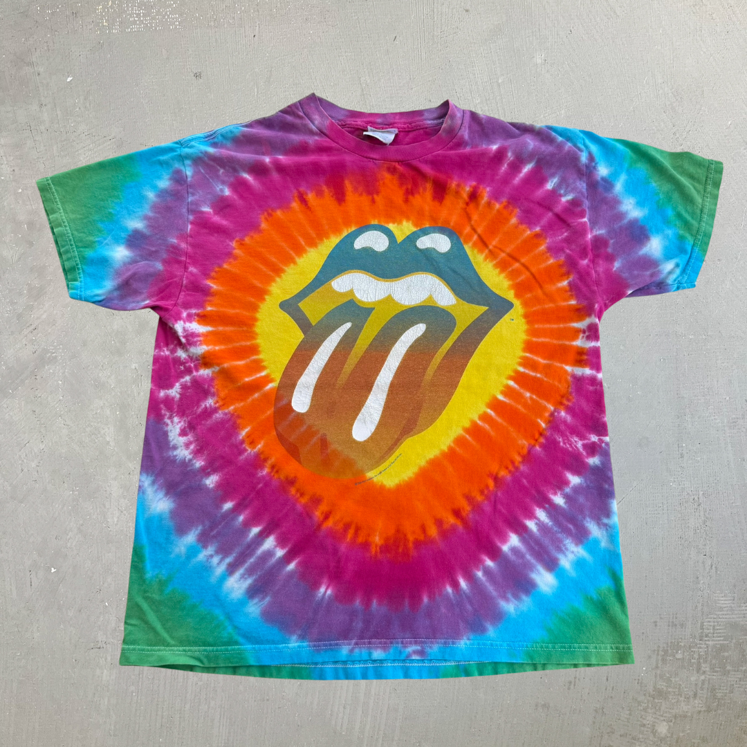 J- Vintage '02 The Rolling Stones Tour Graphic Tie Dye Tee - L
