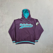 F- Vintage Anaheim Mighty Ducks NHL Starter Embroidered Text Hoodie